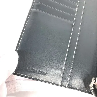 Pre-owned Burberry Brown Pvc Long Wallet (bi-fold) ()