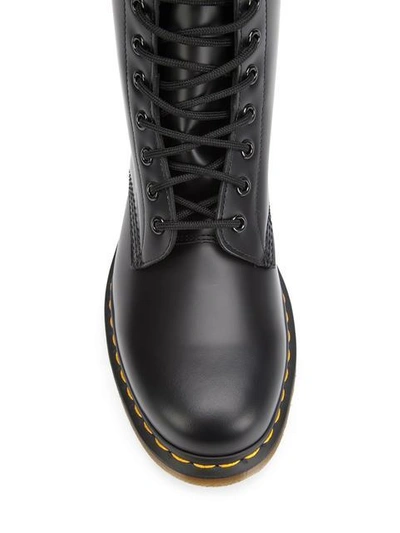 Shop Dr. Martens' Chunky Heel Lace-up Boots In Black