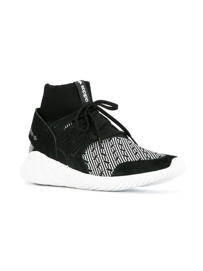 Shop Adidas Originals Tubular Doom High-top Sneakers In Black