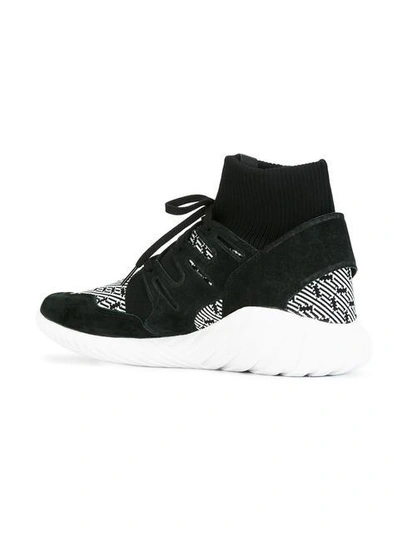 Shop Adidas Originals Tubular Doom High-top Sneakers In Black