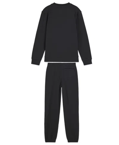 Scotch & Soda Boys 4t-7 2-piece Graphic Crewneck Sweatshirt And Jogger Pants Set In Black