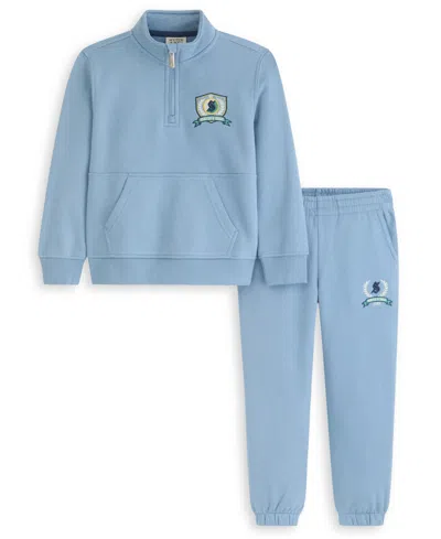 Scotch & Soda Boys 4t-7 2-piece Long-sleeve Sweatshirt And Jogger Pants Set In Blue