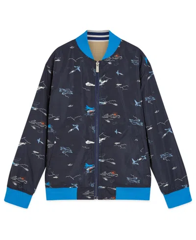 Scotch & Soda Boys 8-16 Reversible Bomber Jacket In Brown