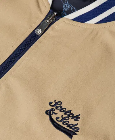 Scotch & Soda Boys 8-16 Reversible Bomber Jacket In Brown