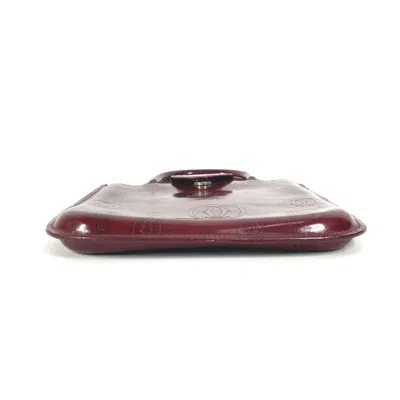 Pre-owned Cartier Happy Birthday Red Color Leather Handbag Tote Bag ()