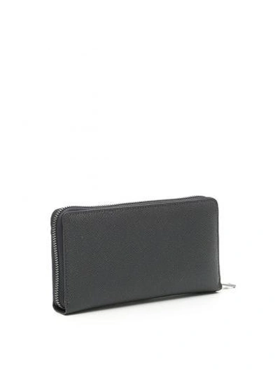 Shop Dolce & Gabbana Dauphine Calfskin Wallet In Canna Di Fucile|grigio