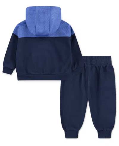 Nike Baby Boys 2-piece Color Block Hoodie And Jogger Pants Set In Blue