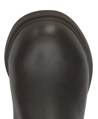 Lucky Brand Women's Hamila Buckle Round Toe Knee High Riding Boots In Black