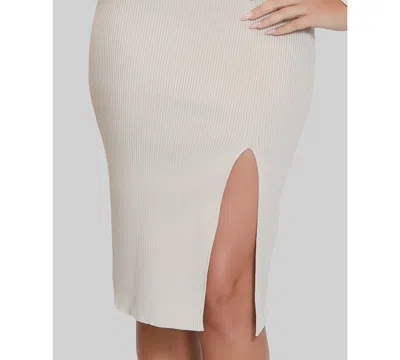 Dylan Ryan Junior's Flocked Flower Mock Neck Dress In White