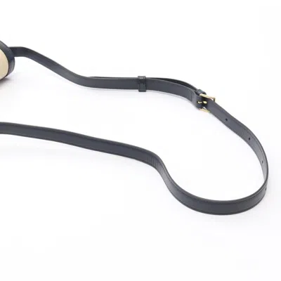 Pre-owned Celine Beige Navy Canvas Leather Shoulder Bag () In Multi