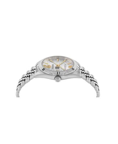 Philipp Plein Date Superlative Crystal Watch In Silver