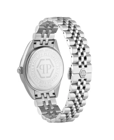 Philipp Plein Date Superlative Crystal Watch In Silver