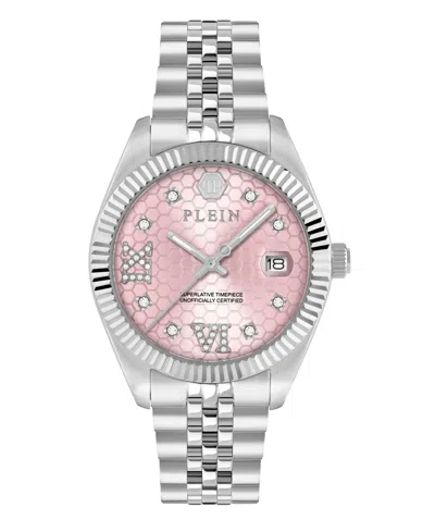 Philipp Plein Date Superlative Crystal Watch In Silver