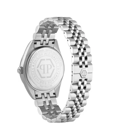 Philipp Plein Date Superlative Crystal Watch In Silver