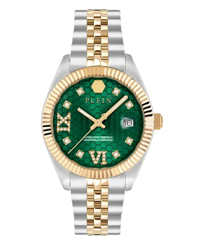 Philipp Plein Date Superlative Crystal Watch In Green