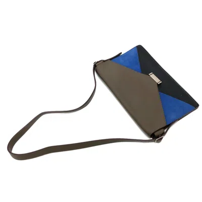 Pre-owned Celine Black Blue Brown Leather Shoulder Bag ()