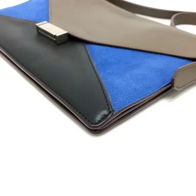 Pre-owned Celine Black Blue Brown Leather Shoulder Bag ()