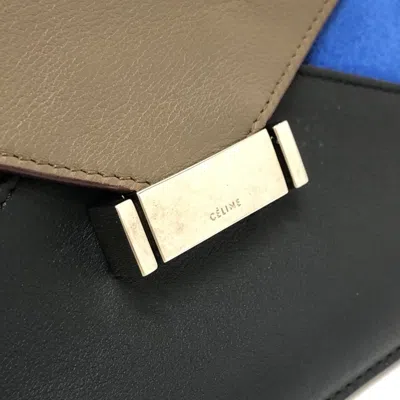 Pre-owned Celine Black Blue Brown Leather Shoulder Bag ()