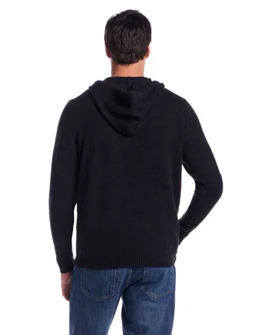 Weatherproof Vintage Men's Textured Quarter-zip Sweater In Black