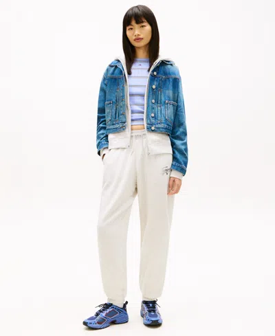 Tommy Jeans Women's Relaxed Fit Pull-on Sweatpants In White