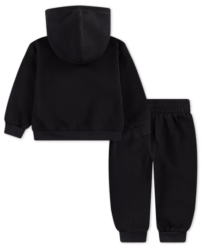 Jordan Baby Boys 2-piece Long-sleeves Essentials Baseline Hoodie And Pants Set In Black