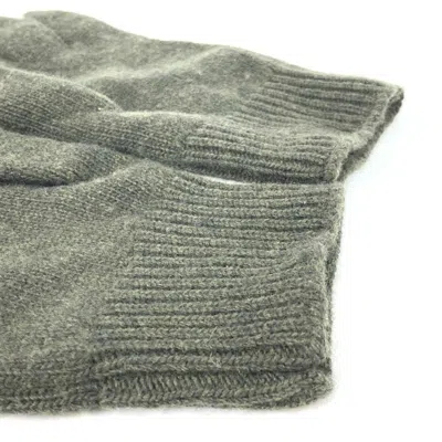 Pre-owned Celine Khaki White Wool Warm Gloves ()