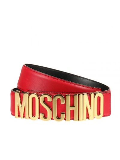 Shop Moschino Belt Belt Woman  Couture In Red
