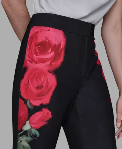 Karl Lagerfeld Rose Pants In Black