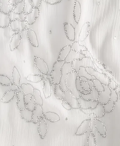 Inc International Concepts Beaded Fringe Evening Wrap, Macy's Exclusive In Silver