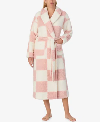 Sanctuary Shawl Collar Teddy Robe In Pink