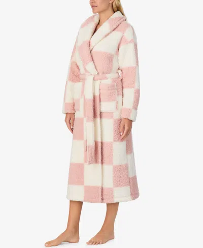 Sanctuary Shawl Collar Teddy Robe In Pink