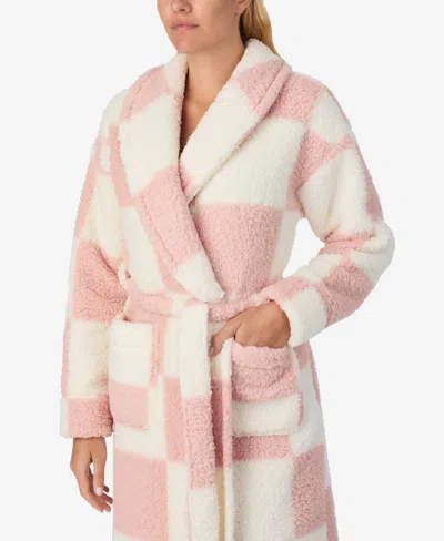 Sanctuary Shawl Collar Teddy Robe In Pink