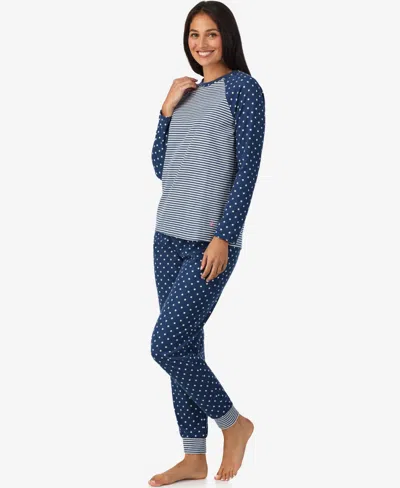 Cuddl Duds Women's Long Sleeve Sleepshirt In Blue