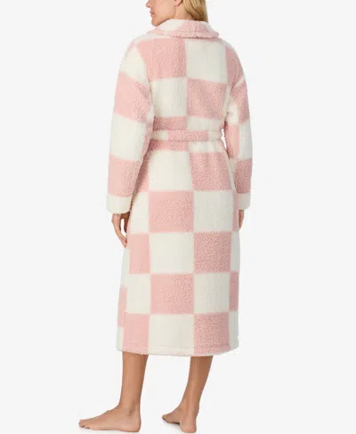 Sanctuary Shawl Collar Teddy Robe In Pink