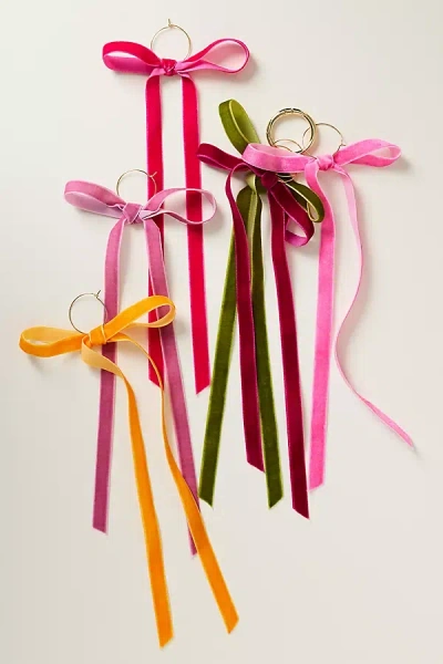 Santa Barbara Design Studio Velvet Bow Wine Charms, Set Of 6