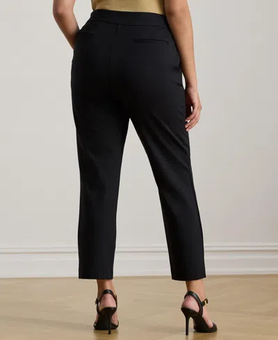 Ralph Lauren Plus Size Ponte Ankle Pant In Black