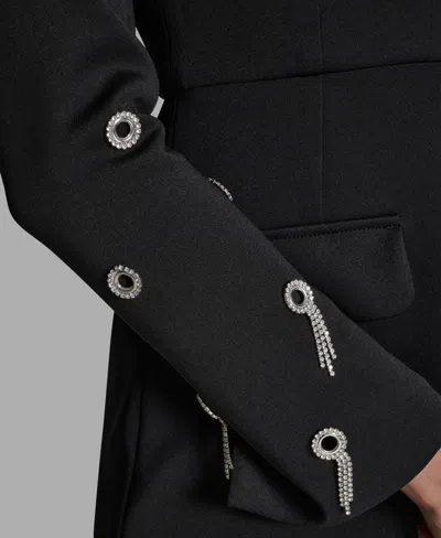 Bcbg Women's Grommet Long Sleeve Mini Dress In Black