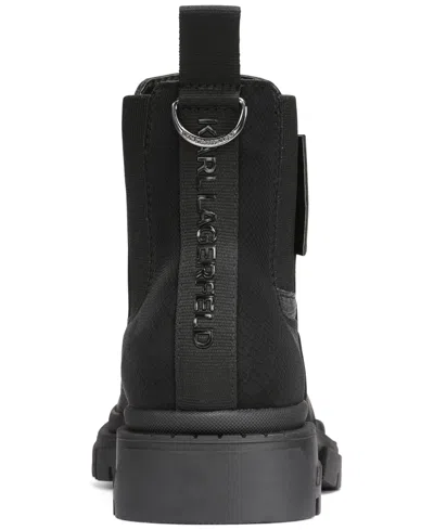 Karl Lagerfeld Men's Camo Chelsea Boots In Black