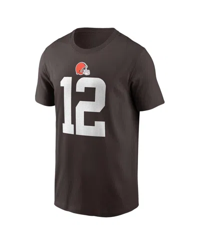 Nike Big Boys And Girls Shedeur Sanders Brown Cleveland Browns 2025 Nfl Draft Player Name Number T-shirt In Burgundy