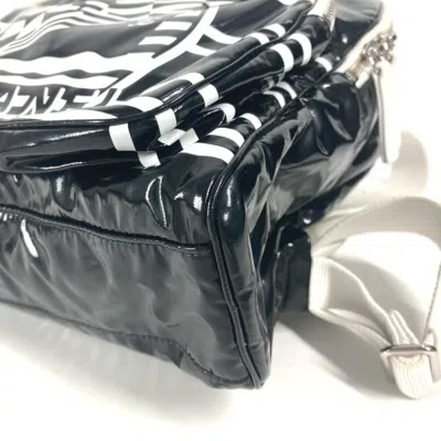 Pre-owned Chanel Black White Pvc Backpack () In Multi