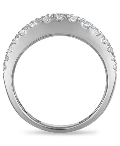 Macy's Diamond 5-row Pave Band Ring (2 Ct. T.w.) In 14k White Gold In Silver