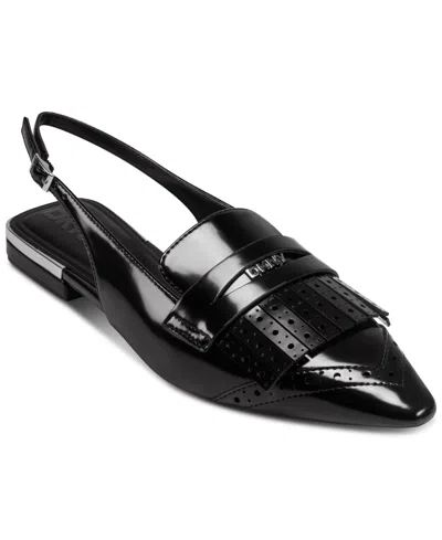 Dkny Caxine Slingback Flats In Black