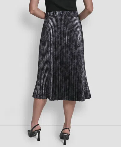 Dkny Women's Pleat Detail Midi Skirt In Black