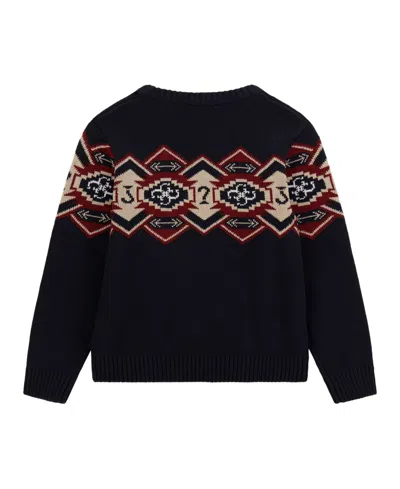 Guess Boys 7-18 Long Sleeve Sweater In Blue