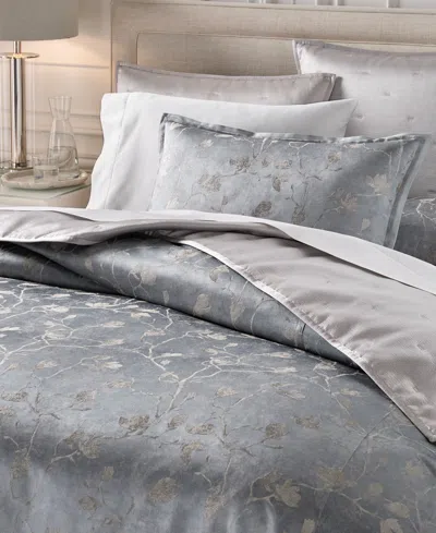 Hotel Collection Sakura Blossom Comforter Set, Full/queen, Exclusively At Macy's In Gray