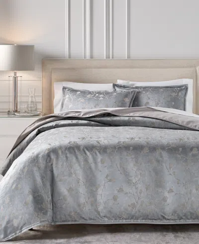 Hotel Collection Sakura Blossom Comforter Set, Full/queen, Exclusively At Macy's In Gray