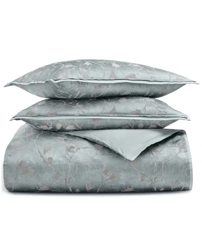 Hotel Collection Sakura Blossom Comforter Set, Full/queen, Exclusively At Macy's In Gray