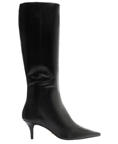Arezzo Sasha Pointed Toe Knee High Boot In Black