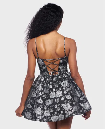 Alex & Sophia Junior's Spaghetti Strap Sleeveless Bustier Dress In Gray