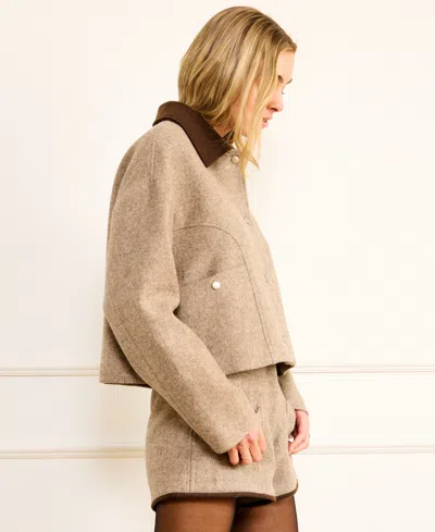 Line & Dot Women's Ingrid Collared Jacket In Neutral